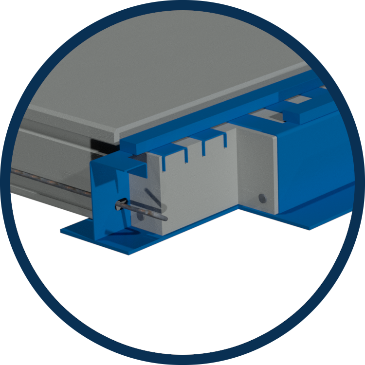 SWT beam - cut out section w concrete